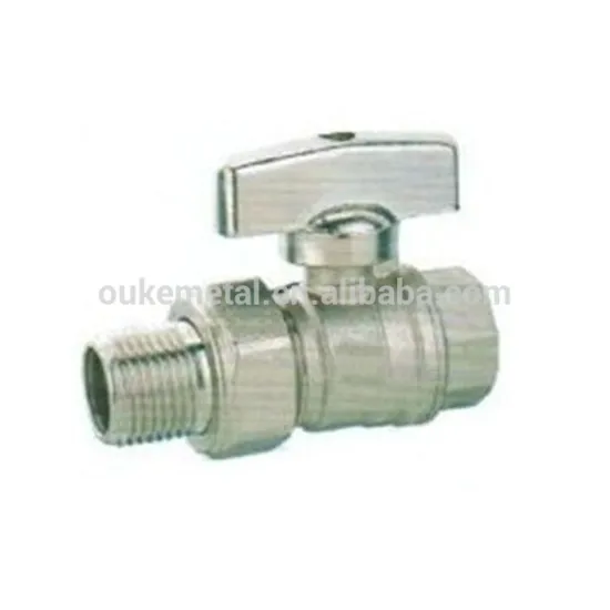 Brass male union ball valve