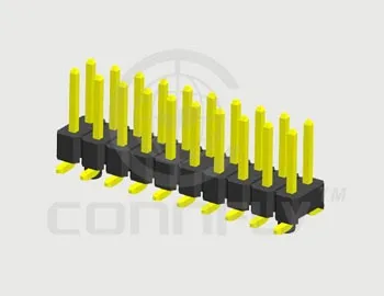 2.54mm PIN HEADER SMT TYPE W/ POST CONNECTOR