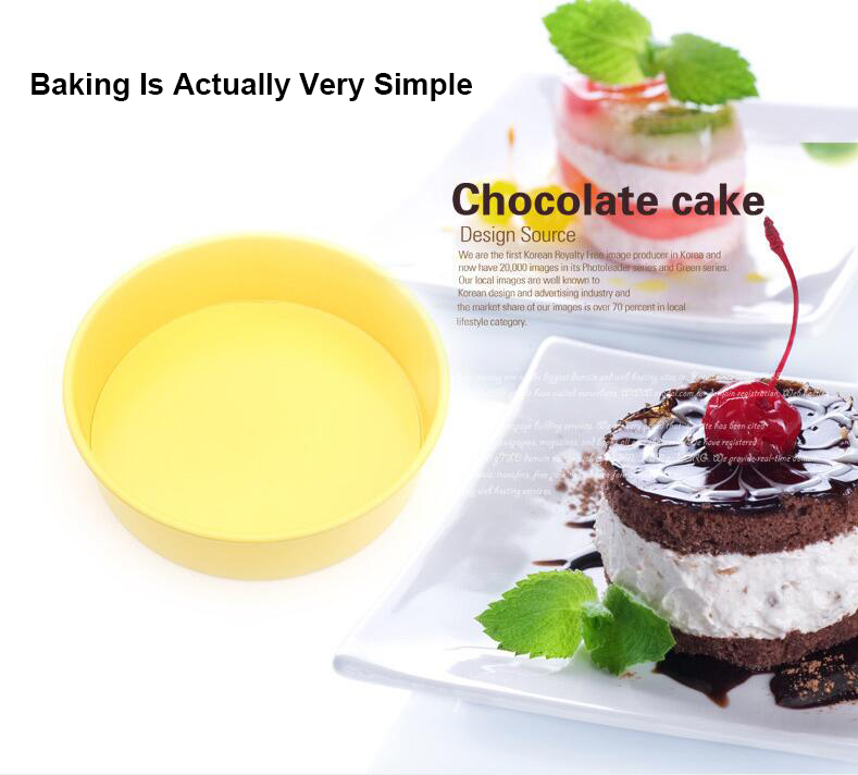 10' Carbon Steel Non-Stick Round Cake Pan With Removable Bottom -Yellow (6)