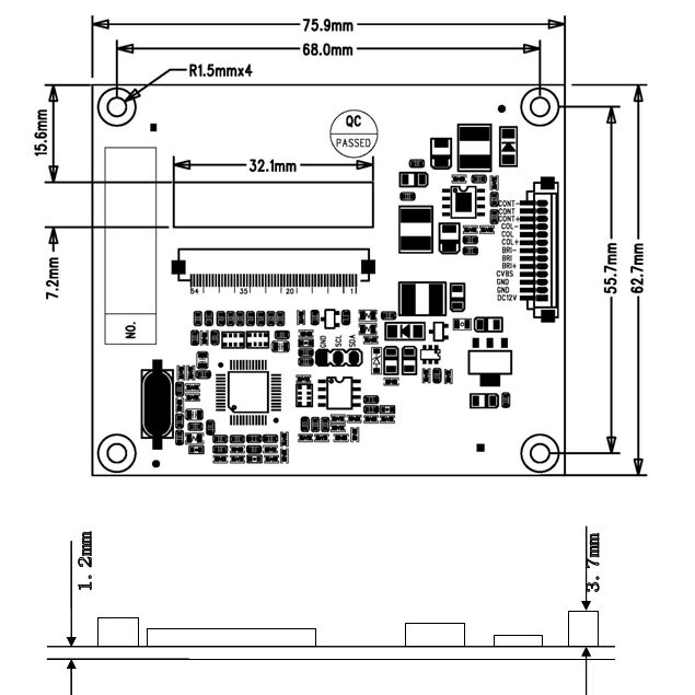 3 5 Inch Video Controller Drawing