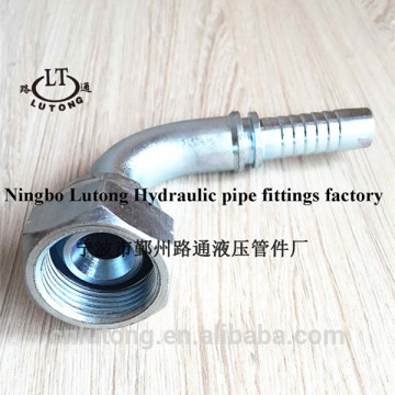 low price and high quality swaged hydraulic zinc plate pipe fittings 90 angle BSP FEMALE 60 degree CONE
