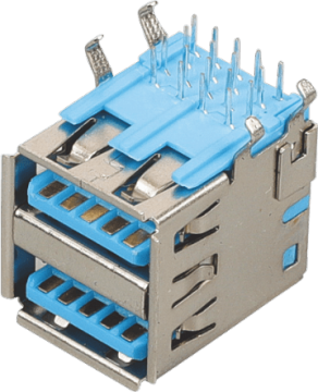 Dual Stack USB Socket Connector Block