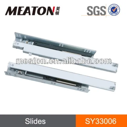 Soft closing concealed furniture runner