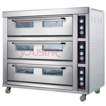 Custom or Standard Factory Price 3 Deck 6 Trays Oven