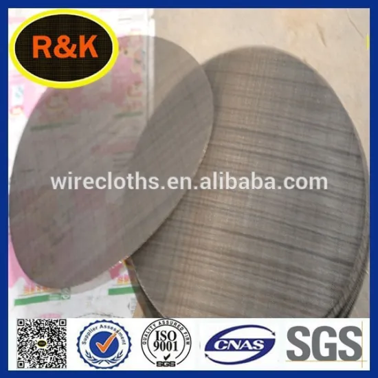 sintered AISI316 stainless steel filter disc mesh with frame