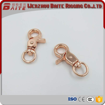 rose golden color zinc alloy for handbag, round Swivel Trigger Clips Hooks bolt snap for Straps Bags Belt swivel snap hook