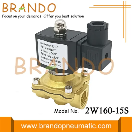 Brass 2W160-15 1/2'' Electric Solenoid Valve for Water Air Fuels Gas