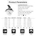 Tompítható süllyesztett spot lámpás led cob downlight lámpatest
