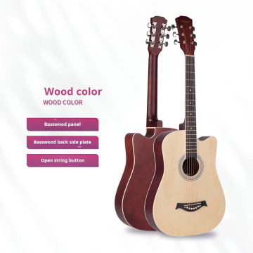 Wholesale 38\" Folk Electric Guitars for Beginners - Solid Top Mahogany Maple Back/Side, Large Stock