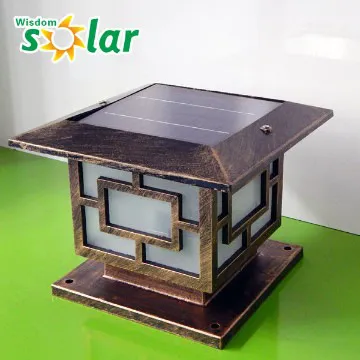Retro romantic feelings solar garden light,led pillar light