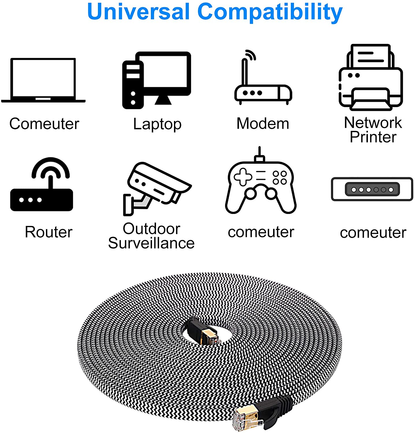 CAT6 nylon braided ethernet flat cable04