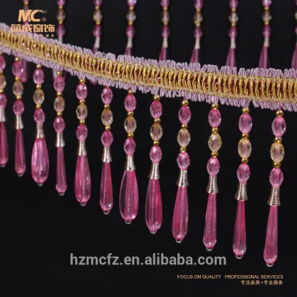 Decorative Fringe Home Furnishing,Small Wooden Beaded Trims