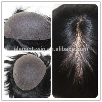 Elegant-wig toupee virgin brazilian hair pieces, cheap indian human hair pieces good looking