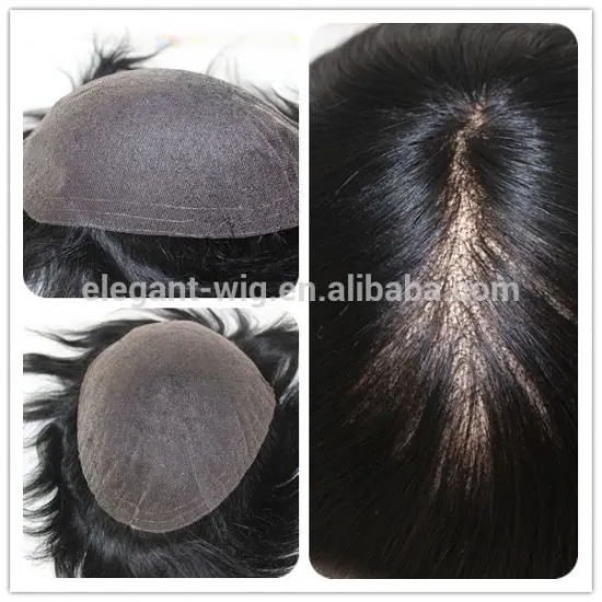 Elegant-wig toupee virgin brazilian hair pieces, cheap indian human hair pieces good looking