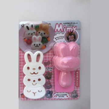 Plastic bento onigiri rabbit japanese sushi Rice Mould with seaweed nori cutter