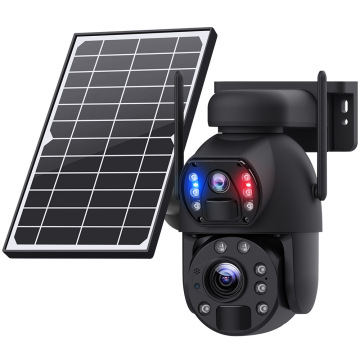 Solar-Powered 4K WIFI Outdoor Security Camera with 6MP HD Dual View