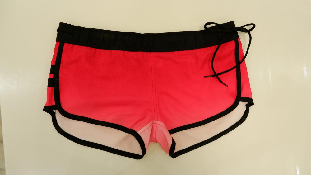 Pantalones cortos de playa para mujeres de coral con Bowknot
