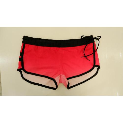 Shorts de praia feminina de coral com bowknot