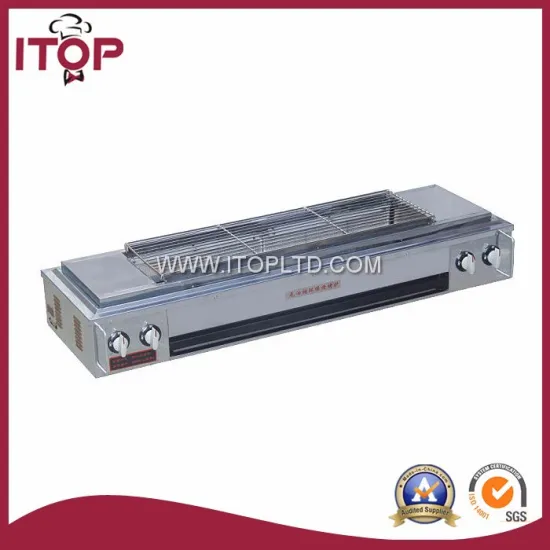 outdoor Gas Smokeless chicken grill kebab machine