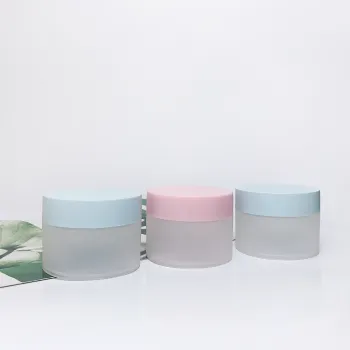 Wholesale Custom Logo Frosted PET PP PS Jars with Round Lid for Cosmetics