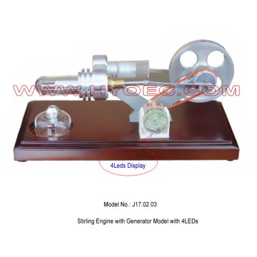 Stirling Engine Model J17.02.03 with Generator and 4 LEDs