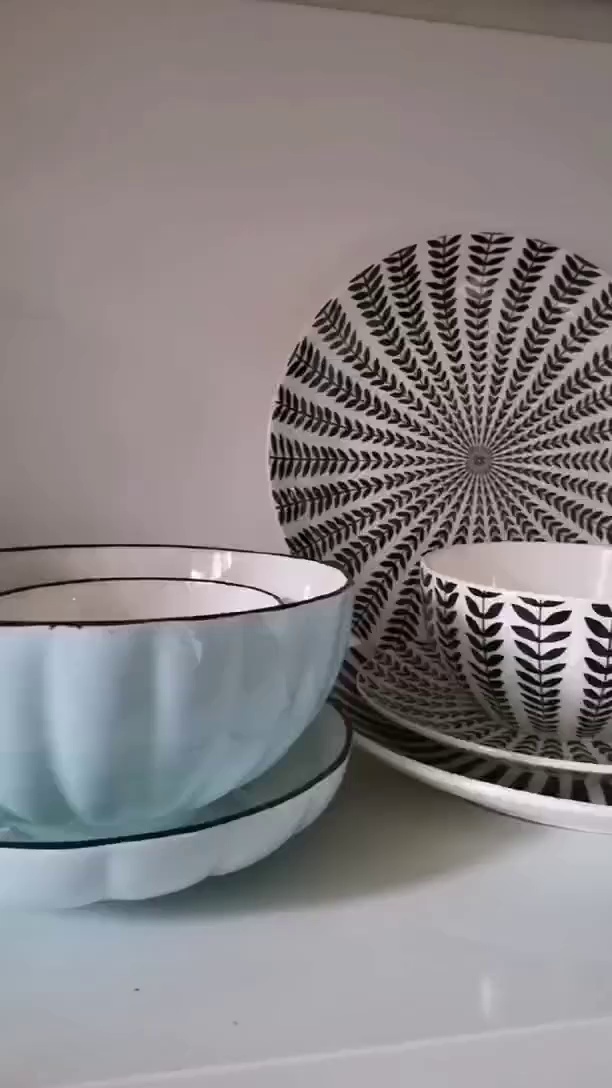 Handmade Colored Glazed 8" Salad Bowl
