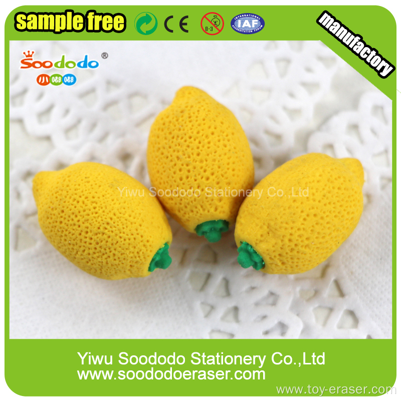 lemon eraser fancy design as stationery