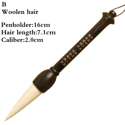 Calligraphy Brush Chinese Large Woolen Wolf Rabbit Hair Painting Brush Hopper Shaped Writing Brush for Couplets Calligraphy