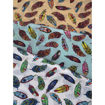 Feather Polyester Bubble Crepe Printing Fabric