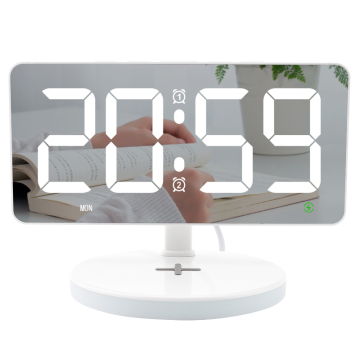 Hızlı Şarj LED Gece Işığı Çalar Saat ve Kablosuz Şarj Cihazı - Dayanıklı ABS Tasarımı