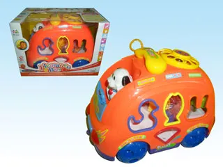 MUSICAL BLOCK SCHOOL BUS W/LIGHT