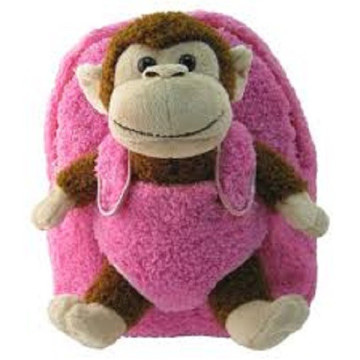 2015 Happy Bag Children Cartoon Monkey Stuffed Toy Kids Plush Backpacks