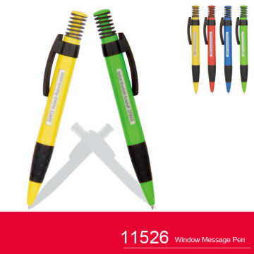 Promotional plastic ball pen with rubber grip