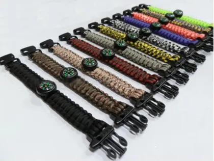 New Fashion Jewelry Bracelet, Crystal Charm Hemp Braided Bracelet, Bracelet Jewelry Paracord