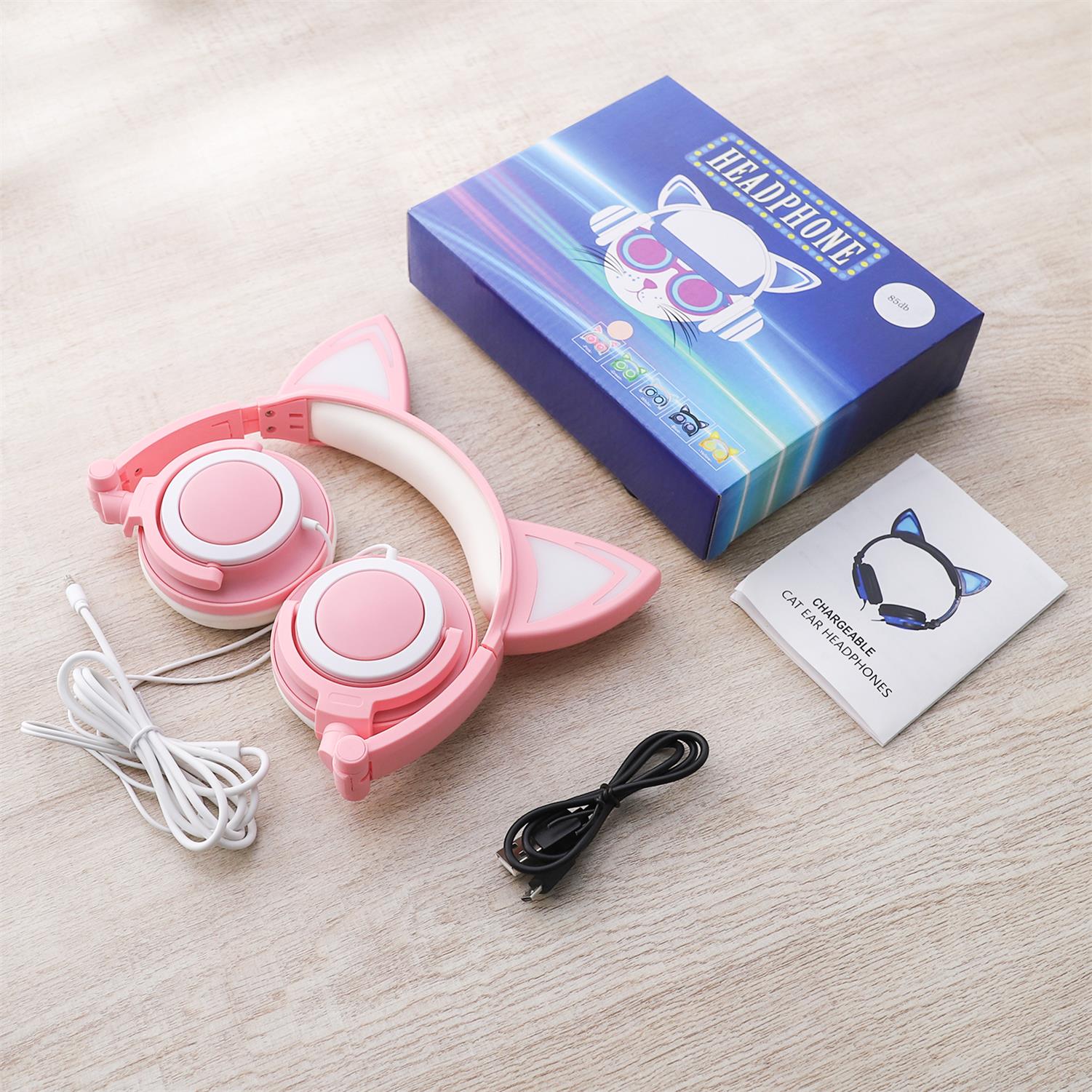 wired stereo kids headphone with gift package