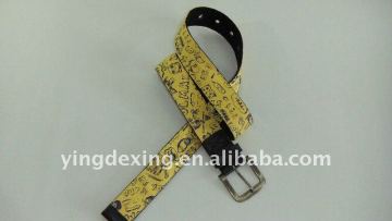 Fabric belt,yellow knit fabric belts, waist belt, yellow belt B2563007