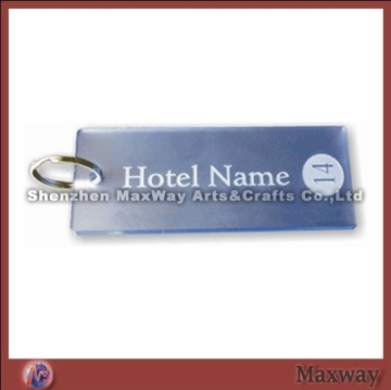 Hot selling quadrate acrylic/lucite key chain/key ring