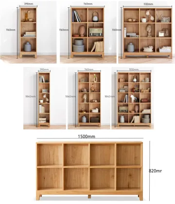 Wooden Bookcase Wall with Plenty of Storage