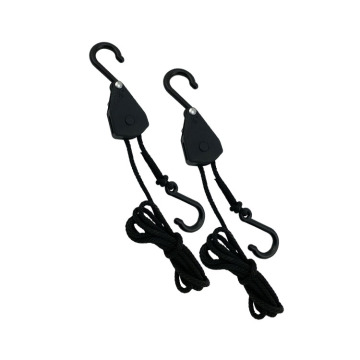 1/8\" Greenhouse Hydroponic Grow Plastic Hooks with Rope Ratchet for Hanging Lights and Plants
