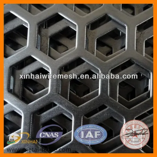 2014 hot sale!!! Hexagonal perforated metal sheet for decoration