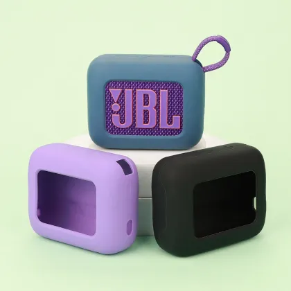 Waterproof Silicone Case Cover for JBL GO4 Speaker with Keychain