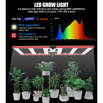 Tanaman indoor 320W spektrum penuh LED tumbuh lampu