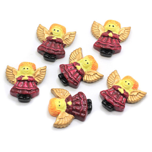 Χύμα Ρητίνη Γελοιογραφία Lucky Angel Flatback Princess Cabochon Beads Στολίδι Παιδικά λευκώματα DIY Art Decor Κοσμήματα Αξεσουάρ