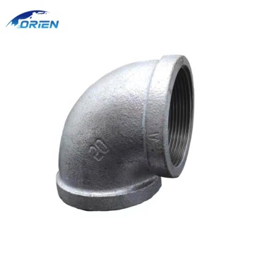 Customizable Galvanized 90-Degree Elbows for Pipe Connections in Various Sizes and Thicknesses
