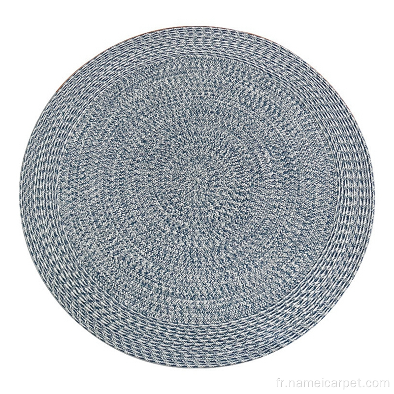 Pp tapis de terrasse rond tissé tressé