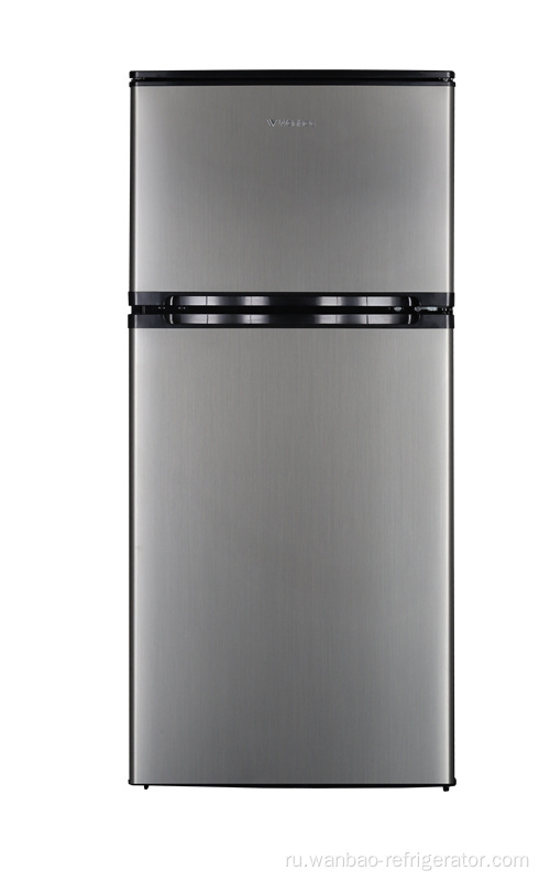 Двухдверный мини-холодильник с верхней морозильной камерой для гостиницы / домашний мини-холодильник с usd