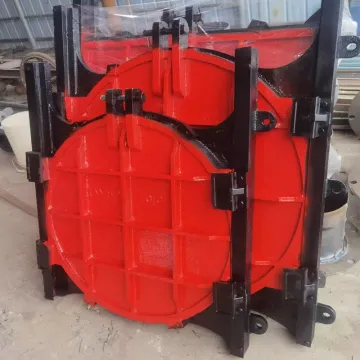 Round cast iron stem less gate