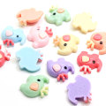 Cartoon Mini Elephant Shaped Resin Cabochon Flatback Beads 100pcs/bag For Toy Decor Kids Handmade Craft Decorative Charms