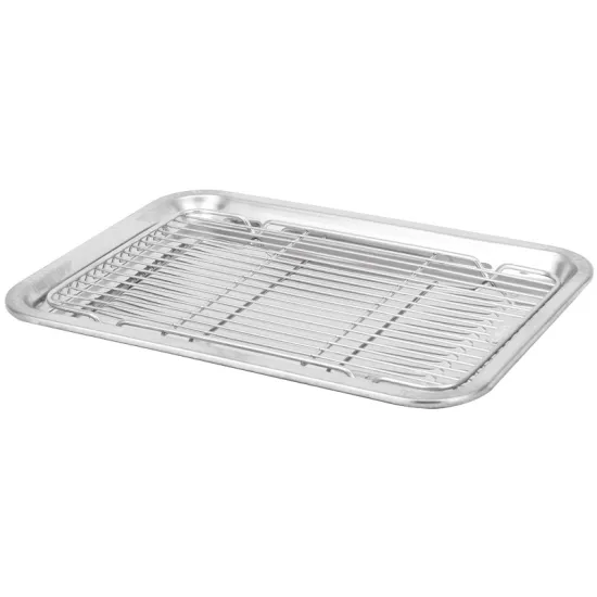 Stainless Steel BBQ Oven Rack Grill Tray Perforated Hole Wire Mesh