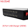 20-poorts USB-oplaadstation met individuele LED-indicatoren